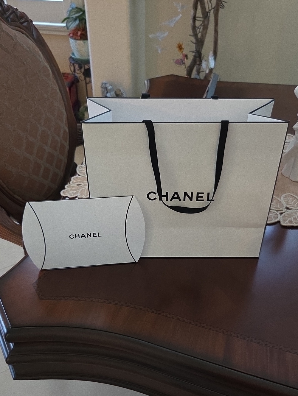 Chanel shopping bag and box